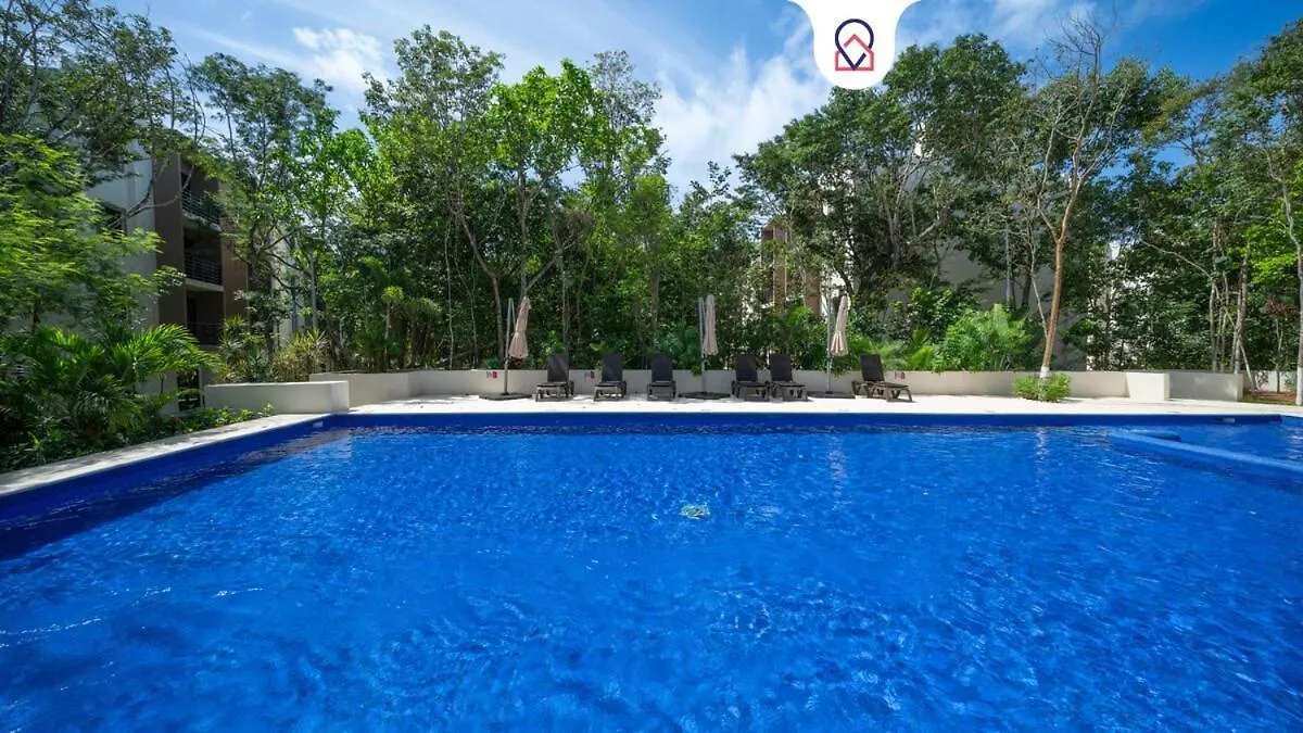 פלאייה דל כרמן Apt Ceiba Tu Refugio Familiar Alberca Y Jardines דירה פלאייה דל כרמן